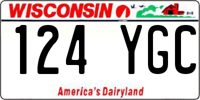 WI license plate 124YGC