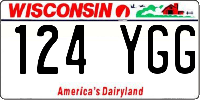 WI license plate 124YGG