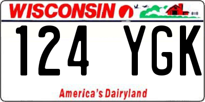 WI license plate 124YGK