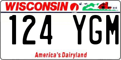 WI license plate 124YGM