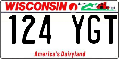 WI license plate 124YGT