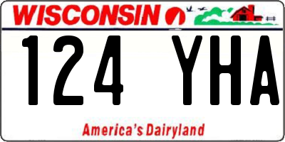 WI license plate 124YHA