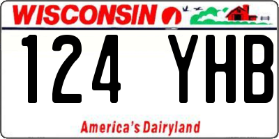 WI license plate 124YHB