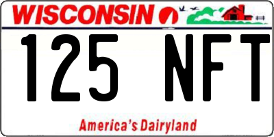 WI license plate 125NFT