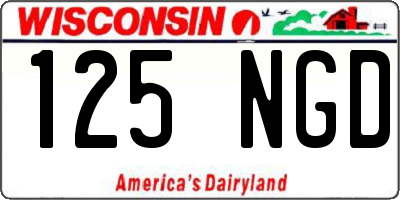WI license plate 125NGD
