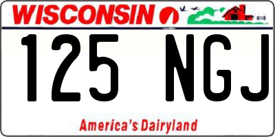 WI license plate 125NGJ