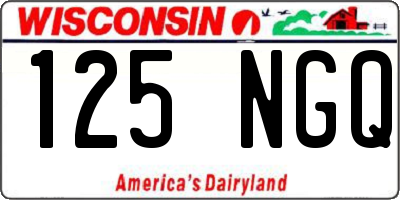 WI license plate 125NGQ
