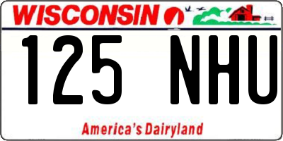 WI license plate 125NHU