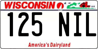 WI license plate 125NIL
