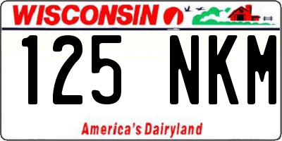 WI license plate 125NKM