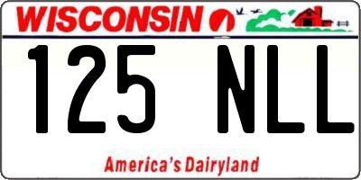 WI license plate 125NLL