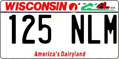 WI license plate 125NLM