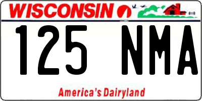 WI license plate 125NMA