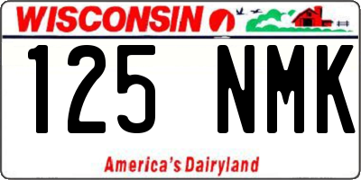 WI license plate 125NMK