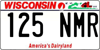 WI license plate 125NMR
