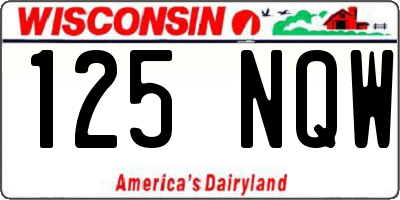 WI license plate 125NQW