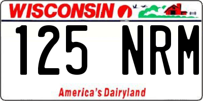 WI license plate 125NRM