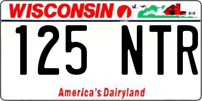 WI license plate 125NTR