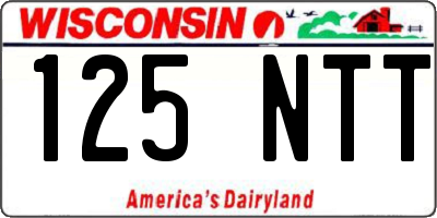 WI license plate 125NTT