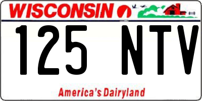 WI license plate 125NTV