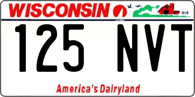 WI license plate 125NVT