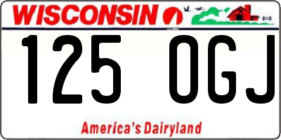 WI license plate 125OGJ