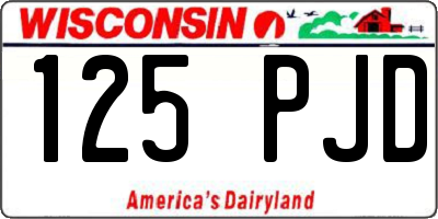 WI license plate 125PJD