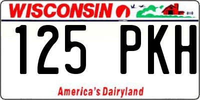 WI license plate 125PKH