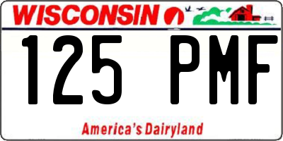 WI license plate 125PMF