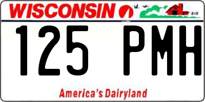 WI license plate 125PMH