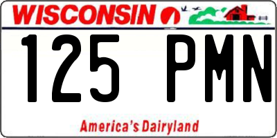 WI license plate 125PMN