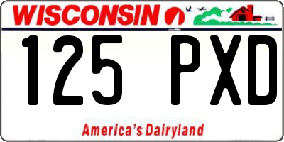 WI license plate 125PXD