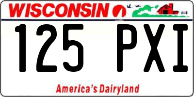 WI license plate 125PXI