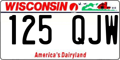 WI license plate 125QJW