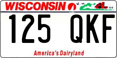 WI license plate 125QKF