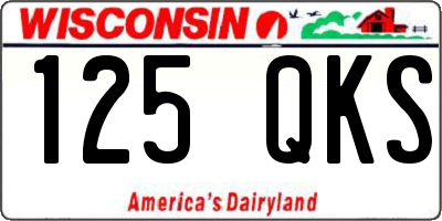 WI license plate 125QKS