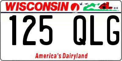 WI license plate 125QLG