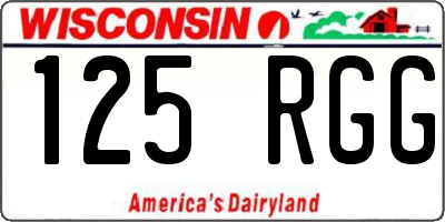WI license plate 125RGG
