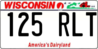 WI license plate 125RLT