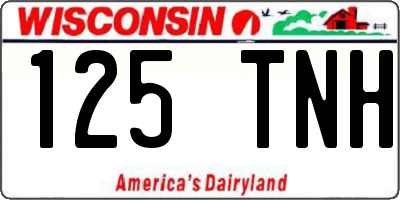 WI license plate 125TNH