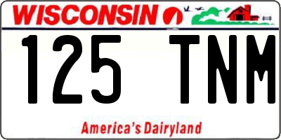 WI license plate 125TNM