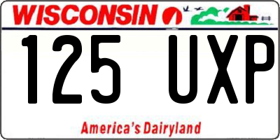 WI license plate 125UXP