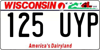 WI license plate 125UYP