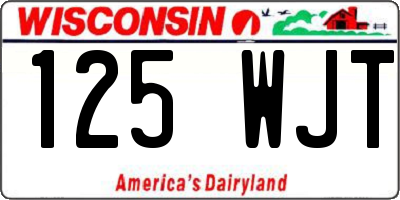 WI license plate 125WJT
