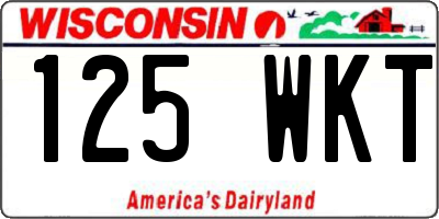 WI license plate 125WKT