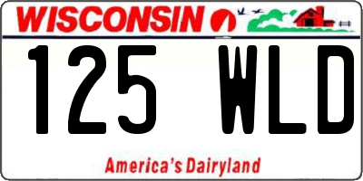WI license plate 125WLD