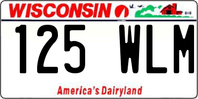 WI license plate 125WLM