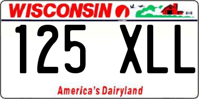 WI license plate 125XLL