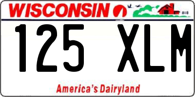 WI license plate 125XLM