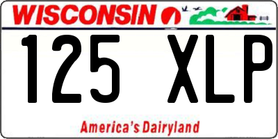 WI license plate 125XLP